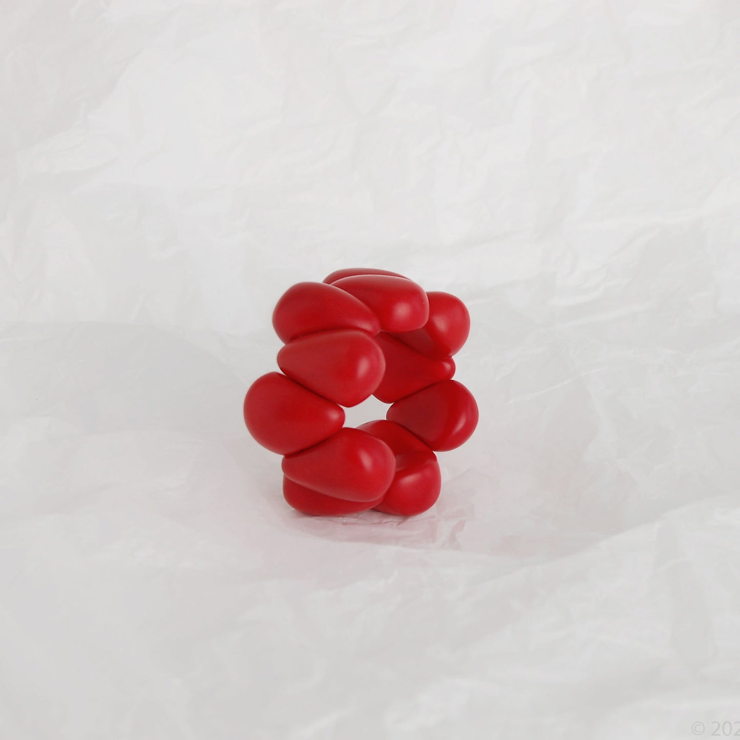 Modern organic design bracelet, made of sustainable tagua nut / vegetable ivory