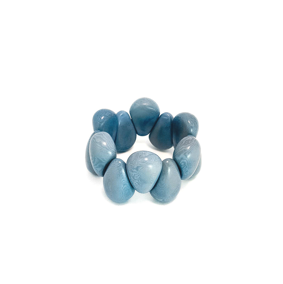 Sky colour tagua nut bracelet