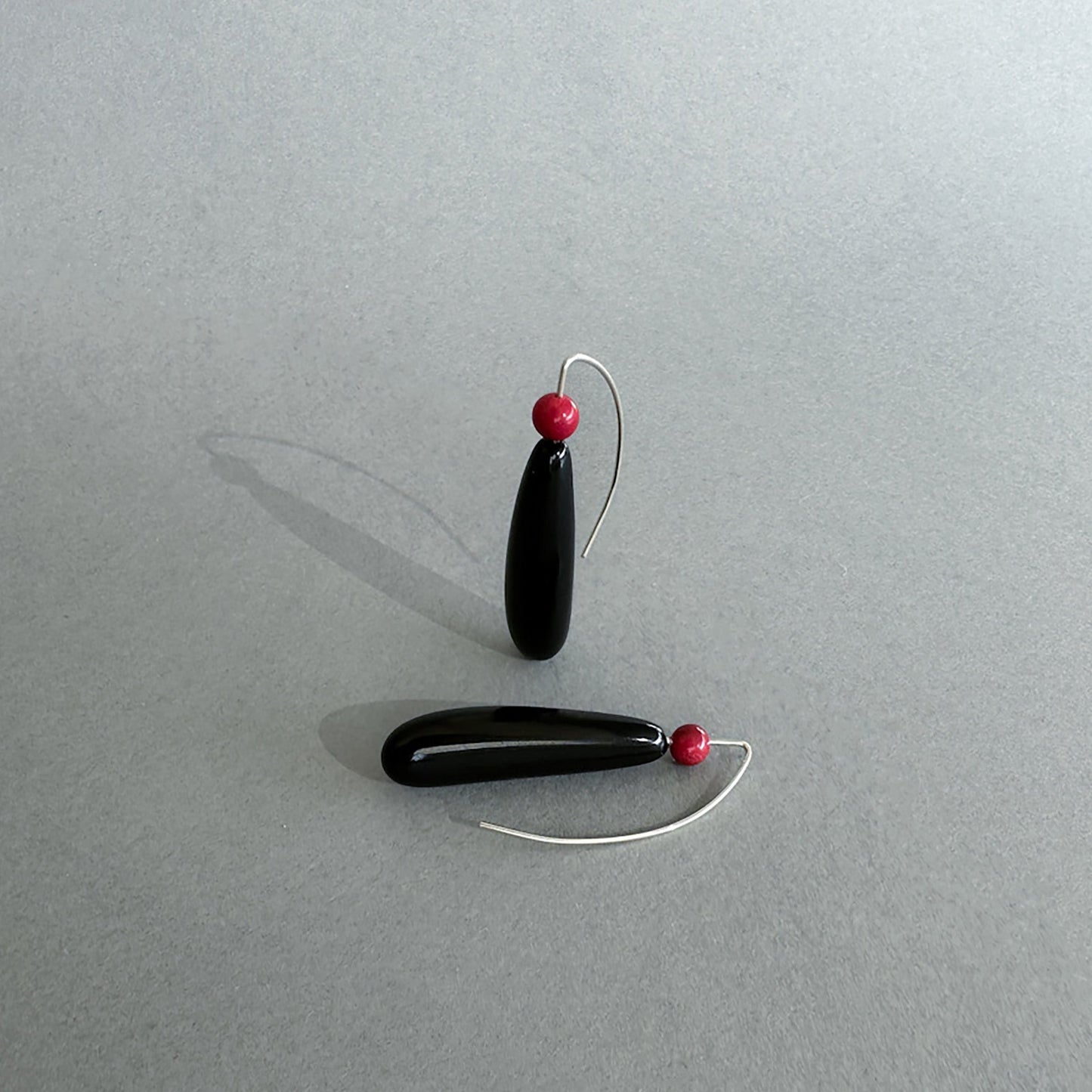 Earrings handmade with tagua nut beads and silver hooks