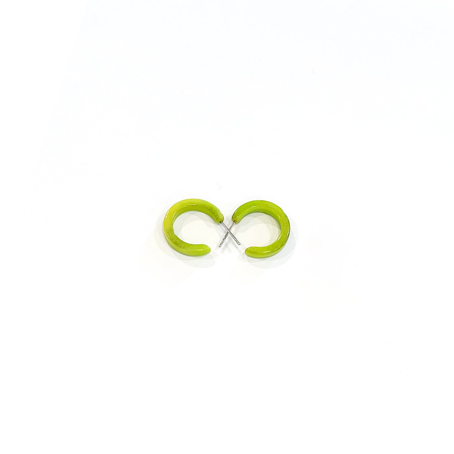 Mini Half Moon Tagua Hoops