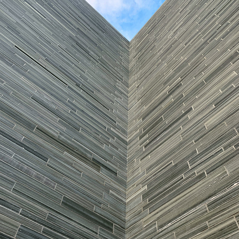 Architectonic and Colourful, long, dangling earrings made with handmade tagua nut beads, inspired by Nasjonal Museet Oslo