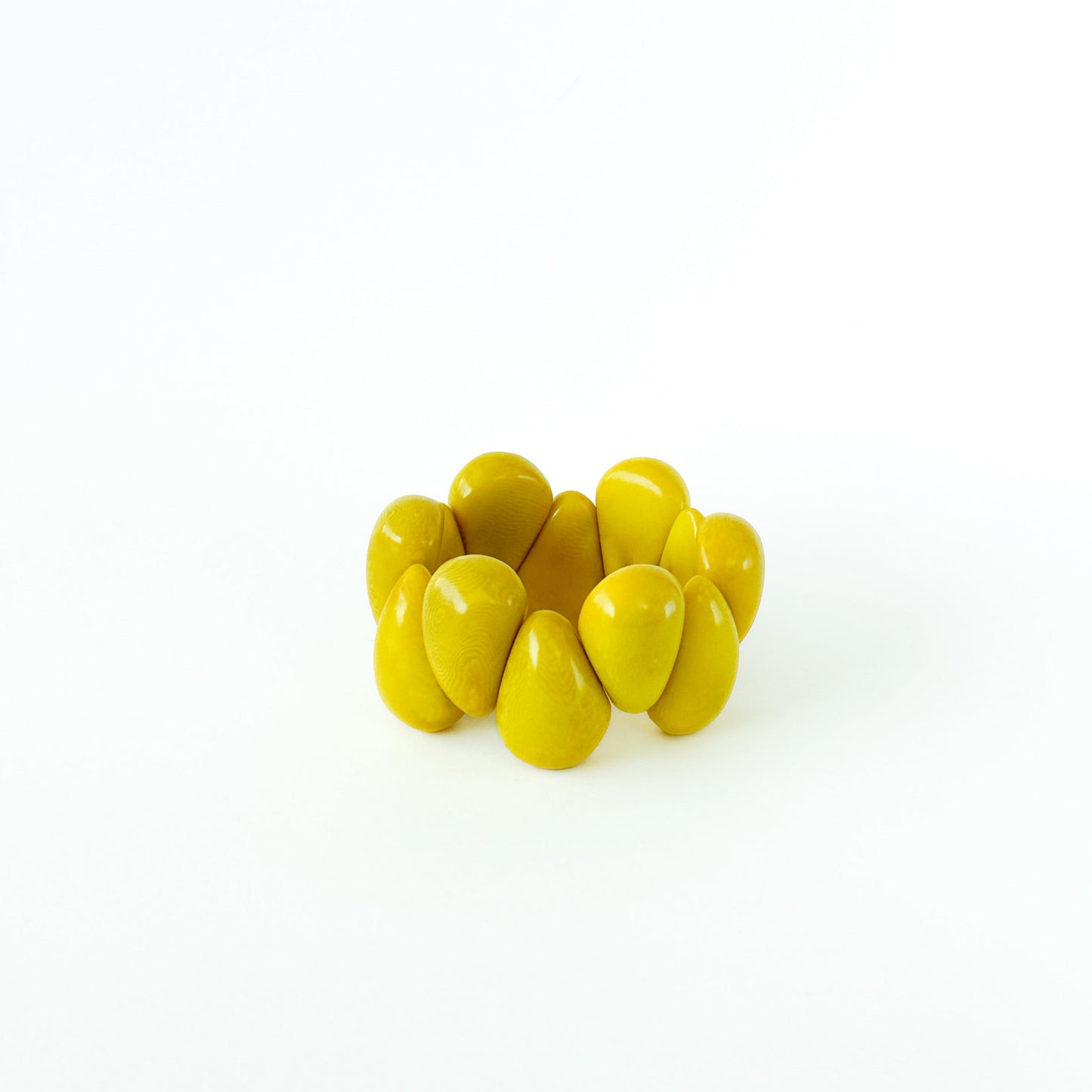 Modern organic design bracelet, made of sustainable tagua nut / vegetable ivory