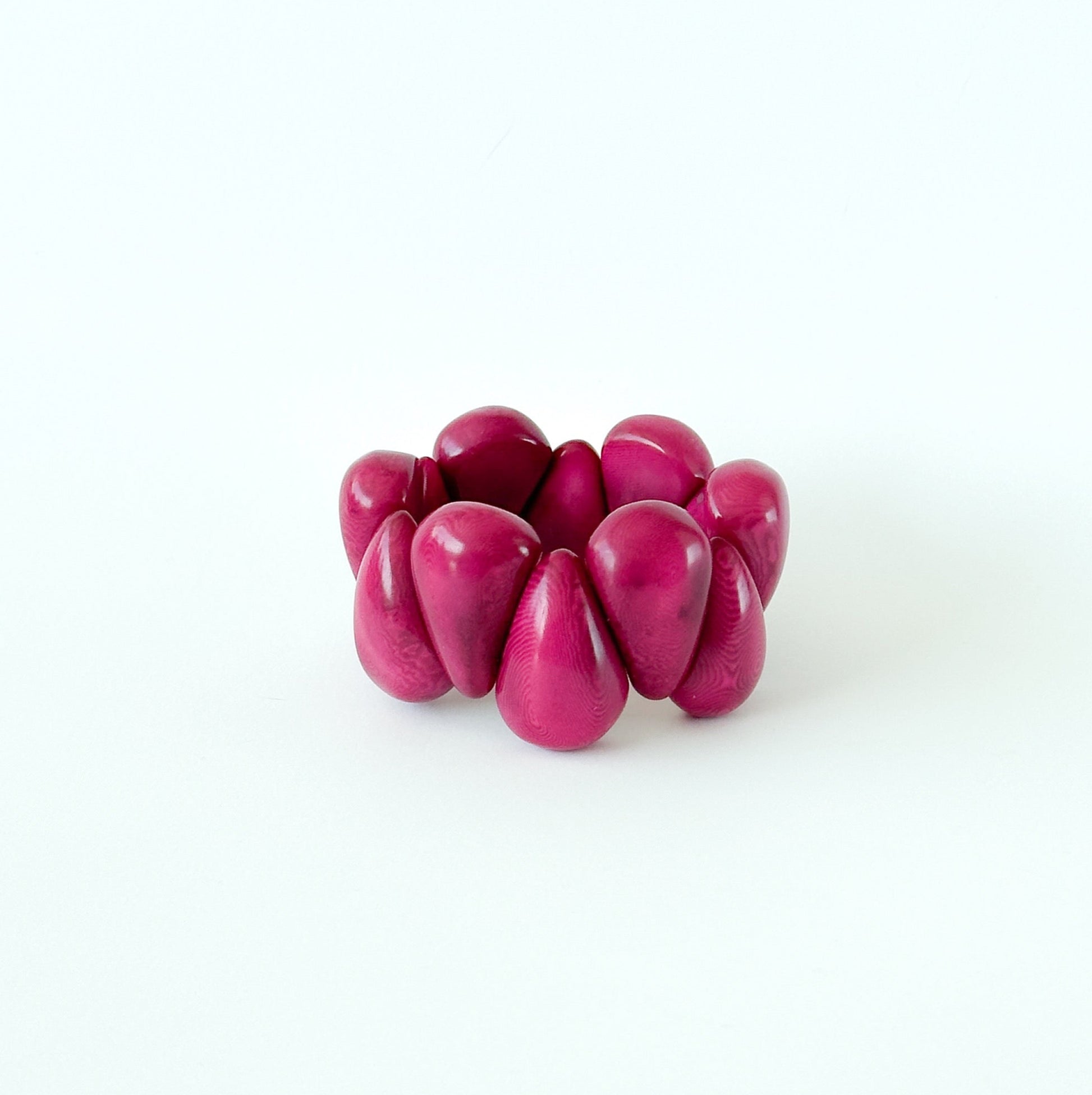 Modern organic design bracelet, made of sustainable tagua nut / vegetable ivory