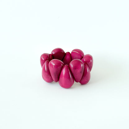 Modern organic design bracelet, made of sustainable tagua nut / vegetable ivory