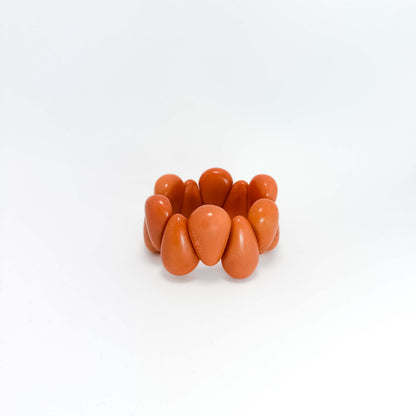 Modern organic design bracelet, made of sustainable tagua nut / vegetable ivory