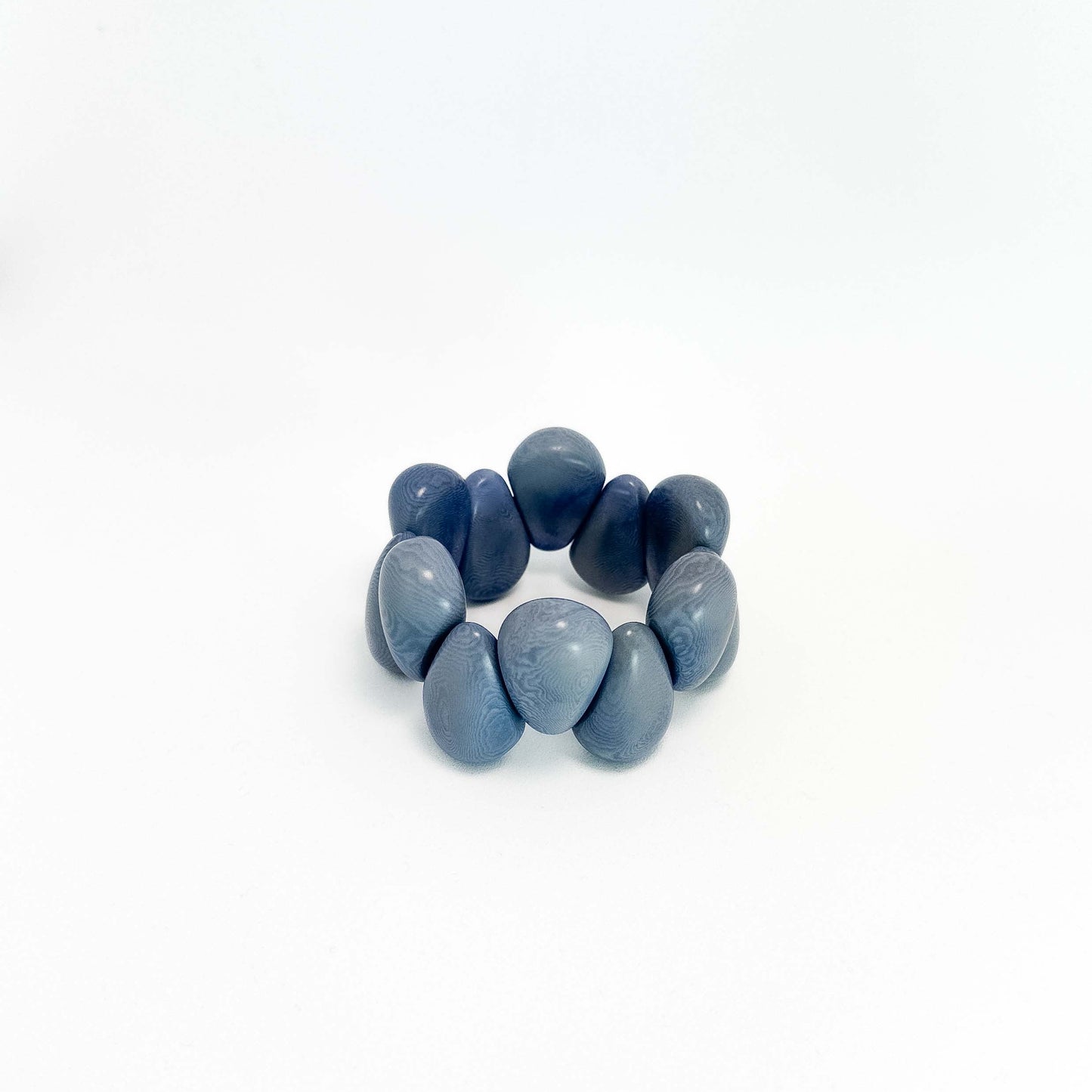 Modern organic design bracelet, made of sustainable tagua nut / vegetable ivory