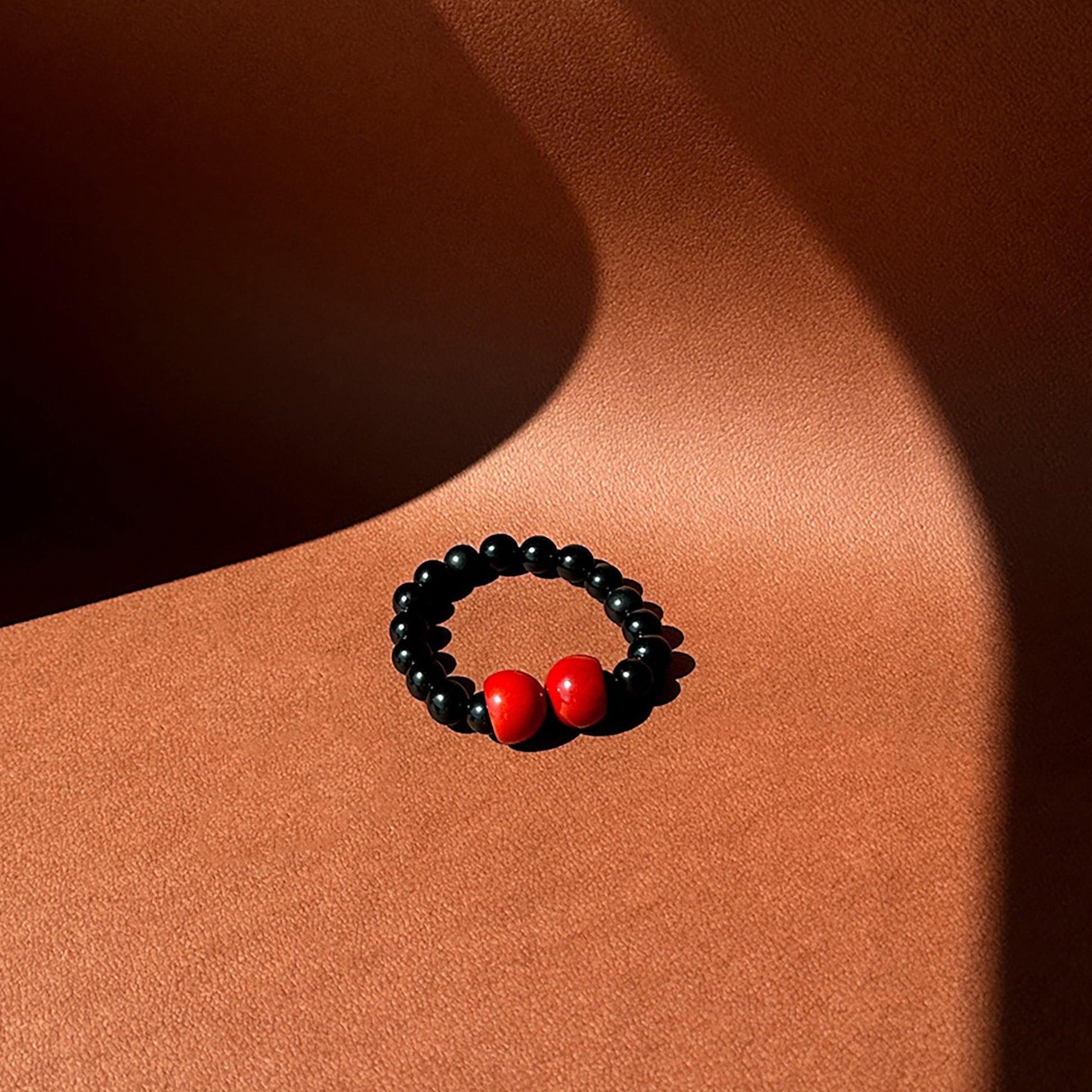 Bracelet handmade with tagua nut spheres and earrings