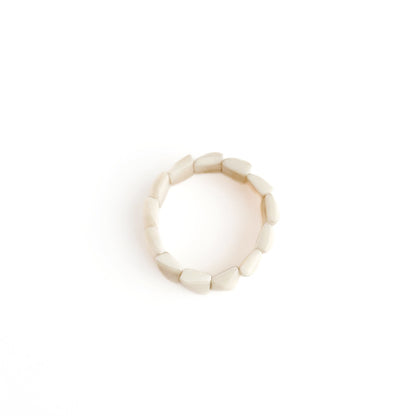 Modern and edgy bracelets made with tagua nut beads