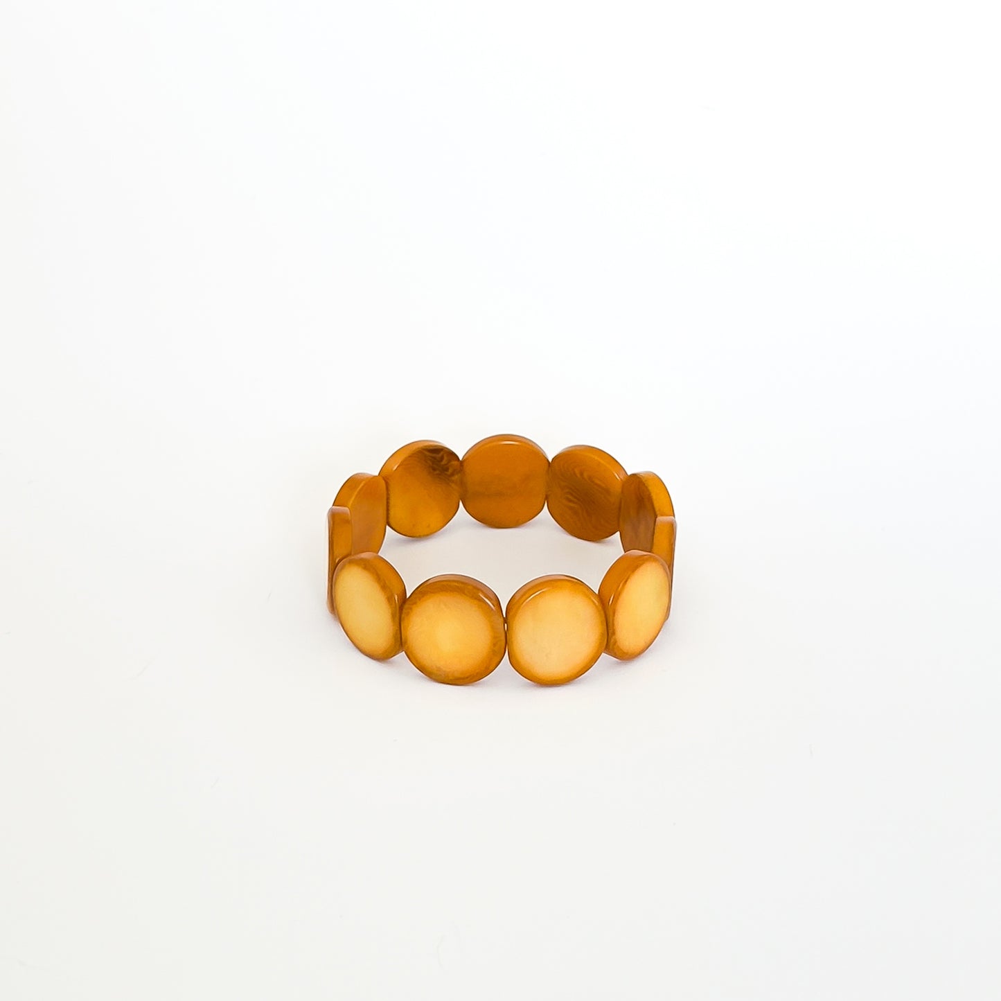 Modern colourful and organic design bracelets, made with sustainable tagua nut / vegetable ivory