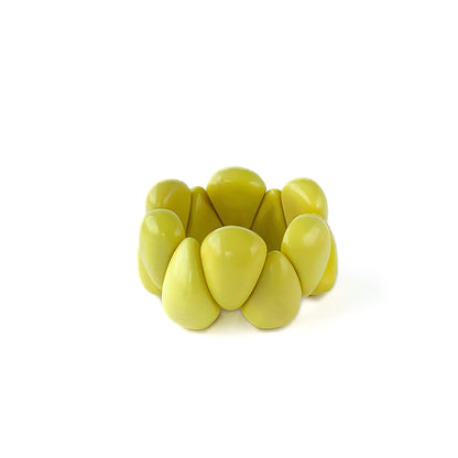 Modern organic design bracelet, made of sustainable tagua nut / vegetable ivory