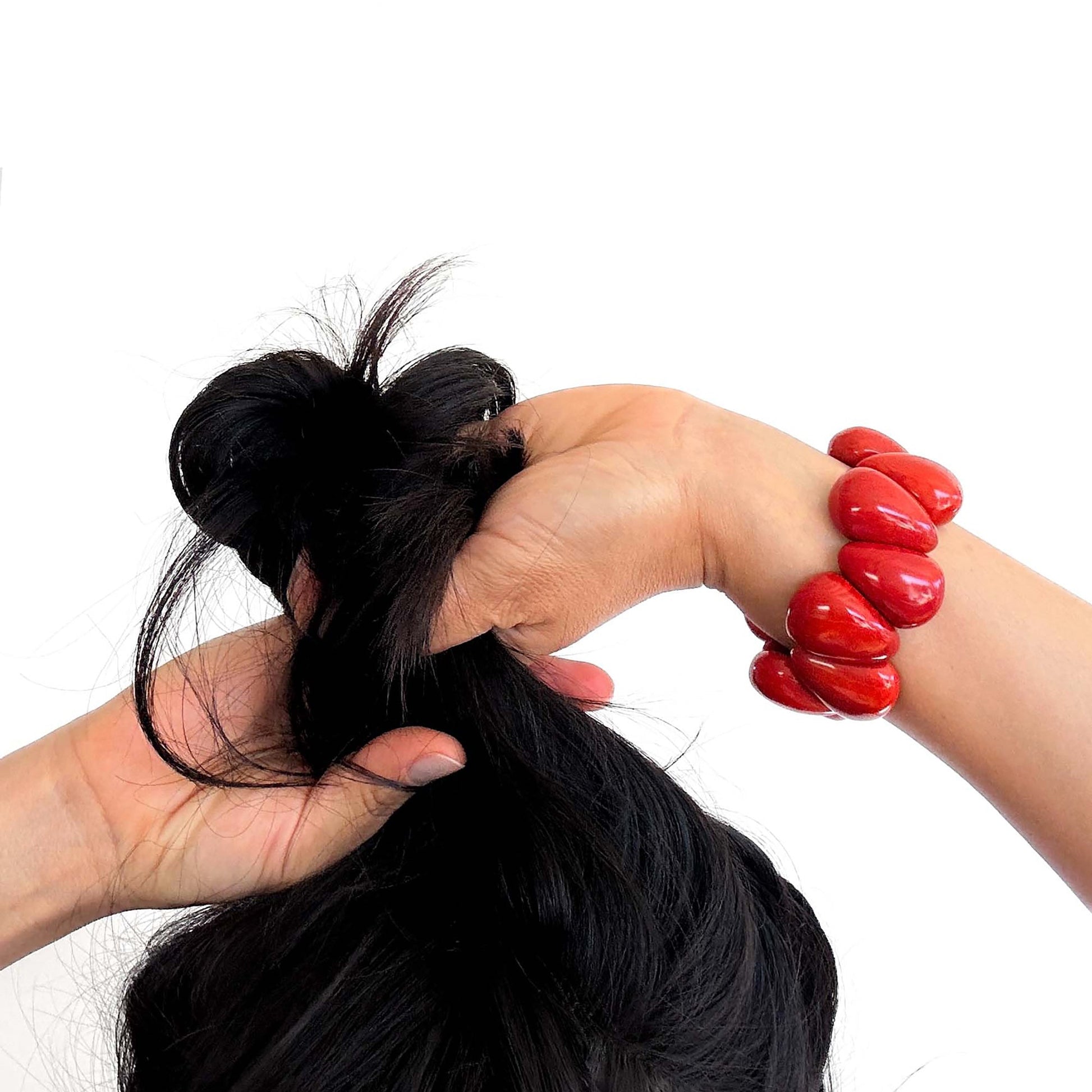 Modern organic design bracelet, made of sustainable tagua nut / vegetable ivory