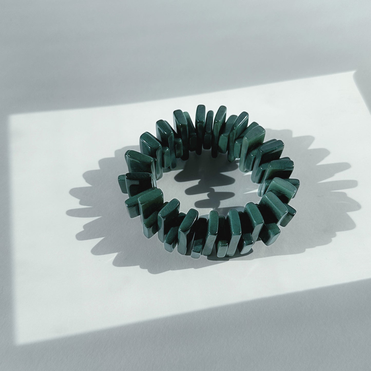 Architectonic and modern bracelet made with tagua nuts