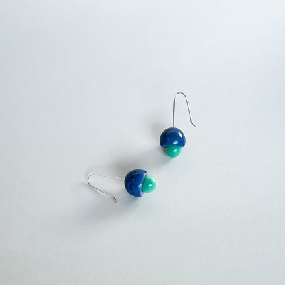 Tagua nut earrings with handmade sterling silver hooks
