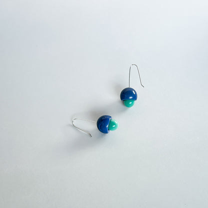 Acorn Tagua Earrings with sterling silver hooks