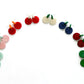 Colourful dangling earrings made with tagua nut beads