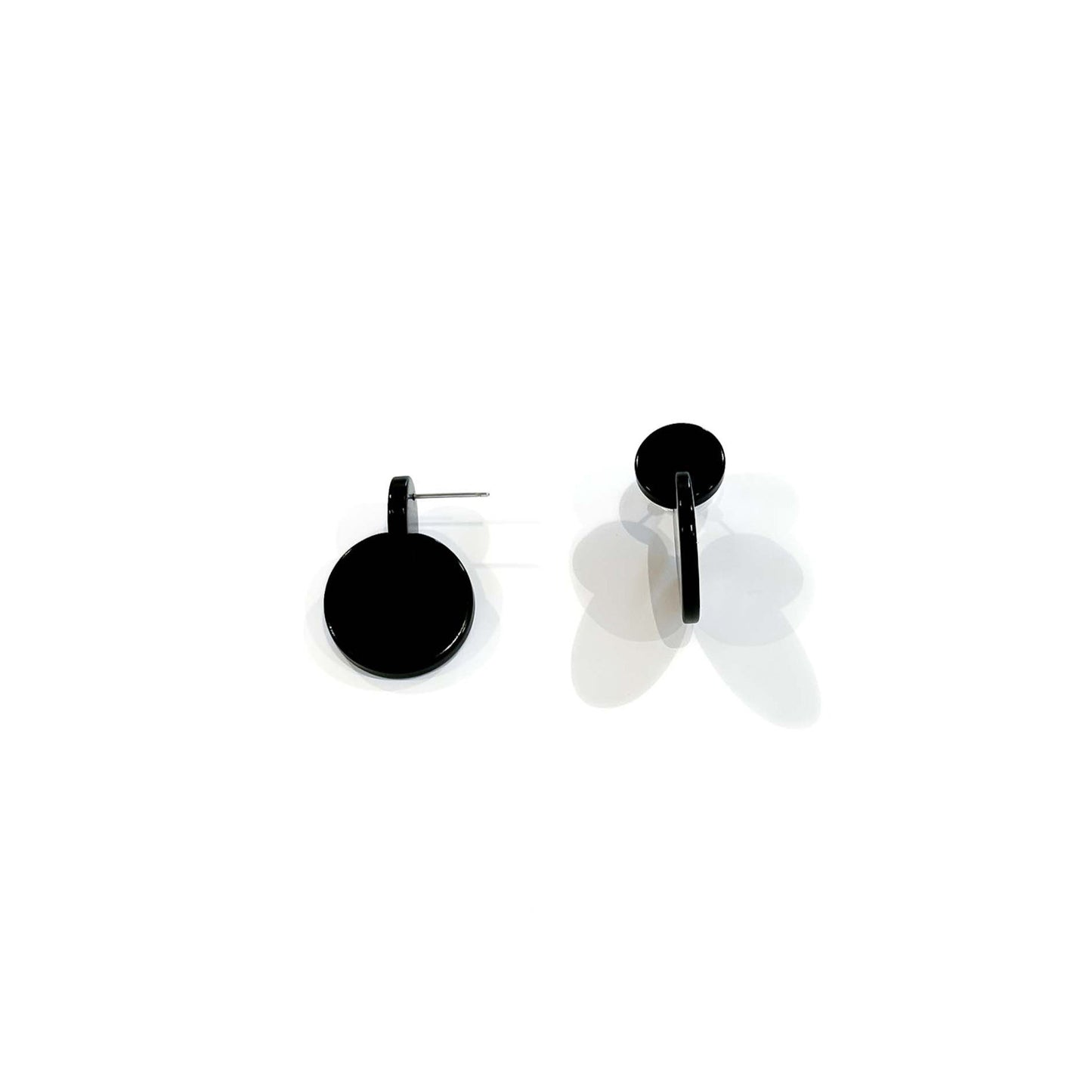 Colourful dangling earrings made with tagua nut beads