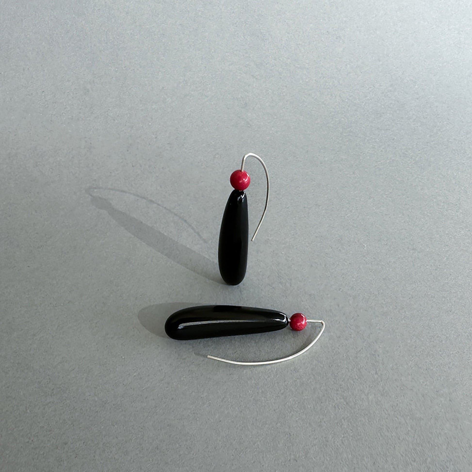 Earrings handmade with tagua nut beads and silver hooks