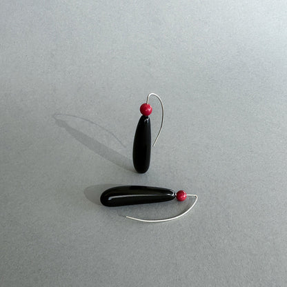 Earrings handmade with tagua nut beads and silver hooks