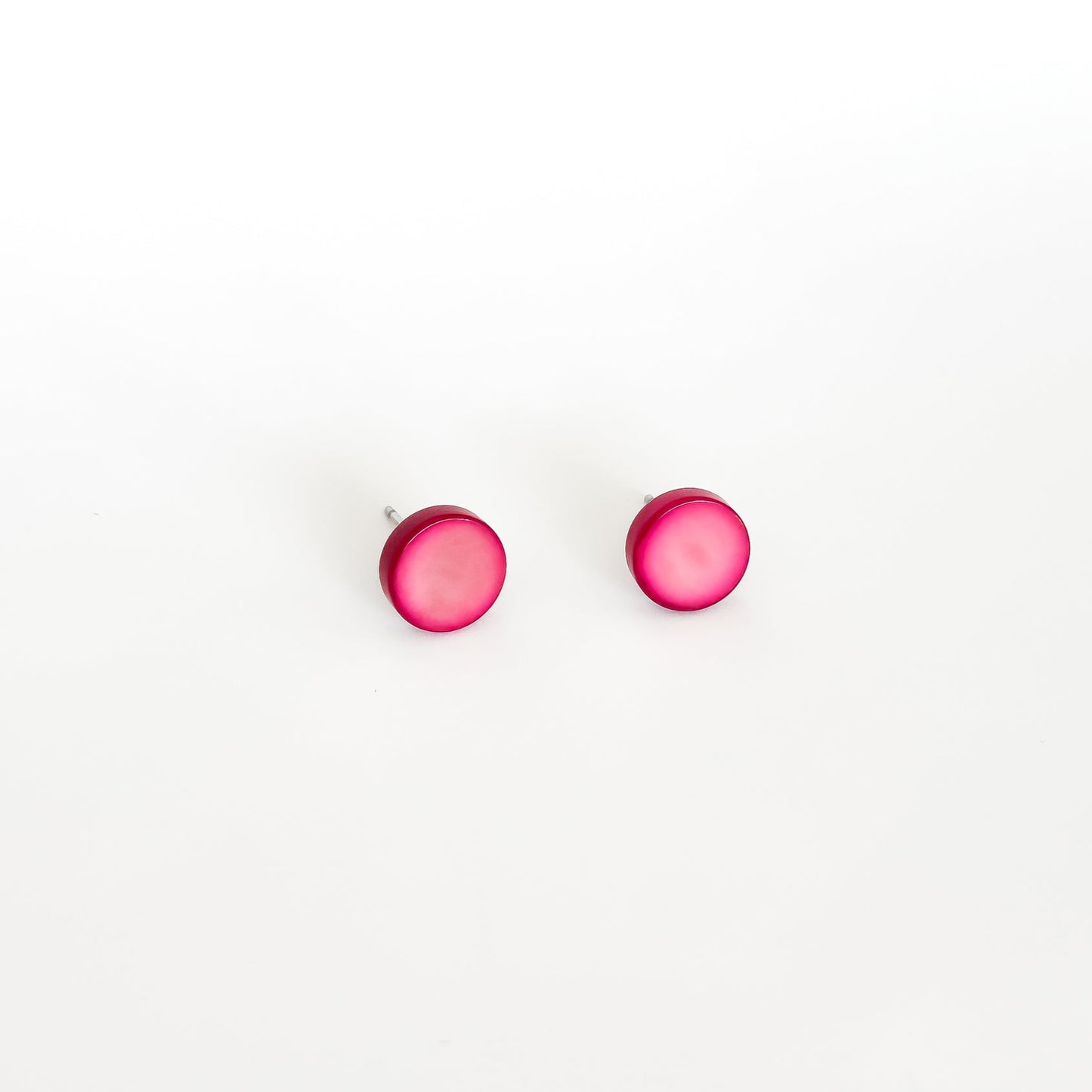 Modern colourful and organic design earrings, made with sustainable tagua nut / vegetable ivory