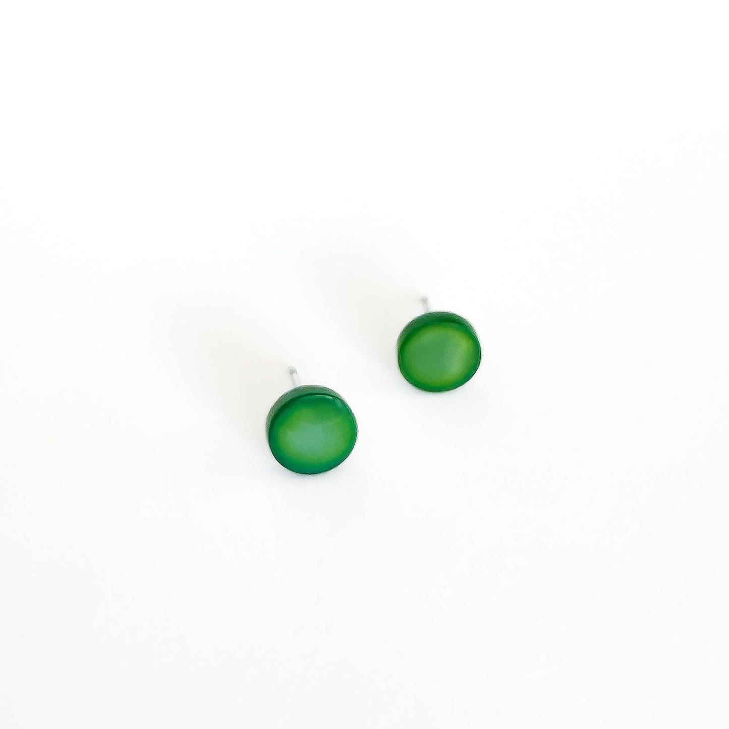 Modern colourful and organic design earrings, made with sustainable tagua nut / vegetable ivory