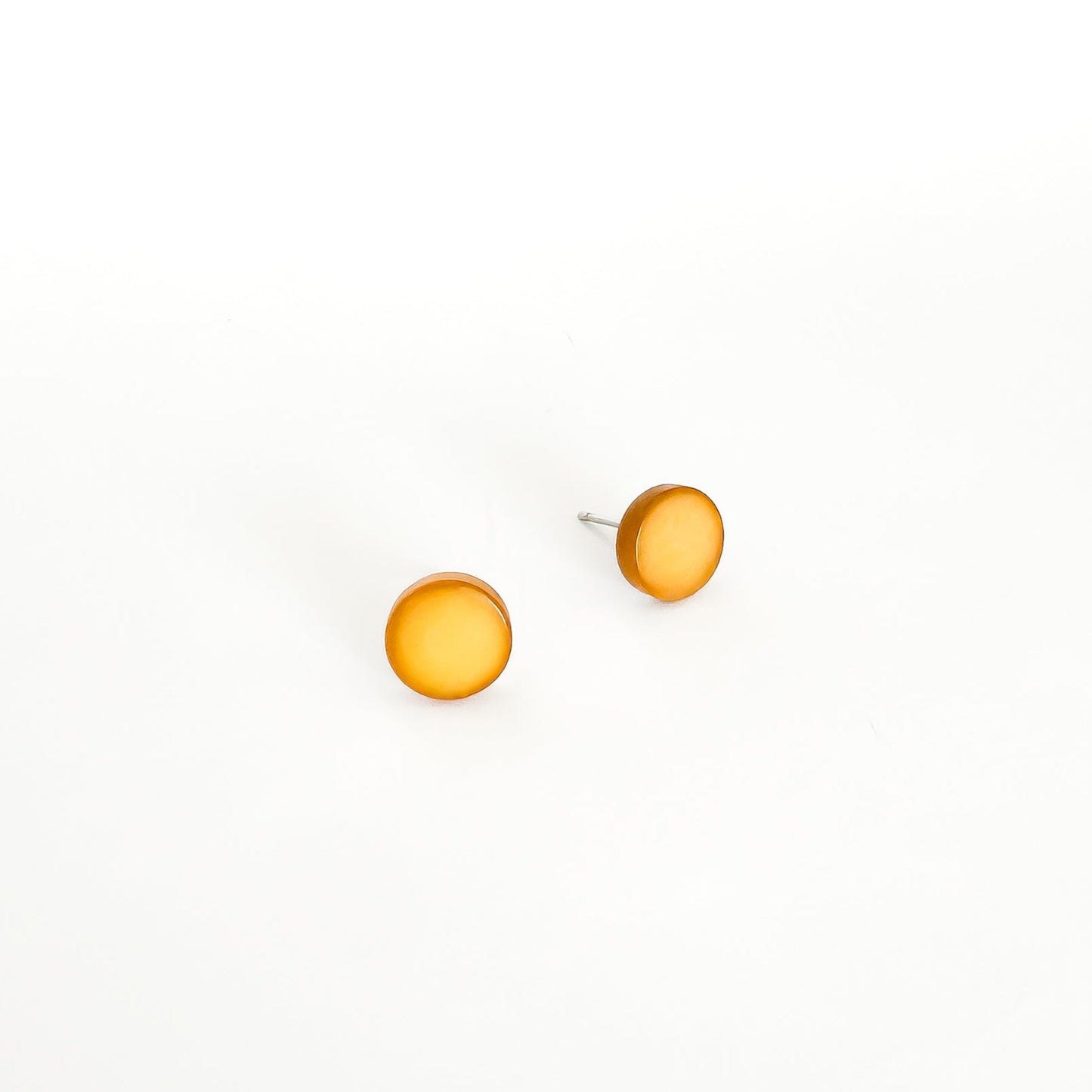 Modern colourful and organic design earrings, made with sustainable tagua nut / vegetable ivory