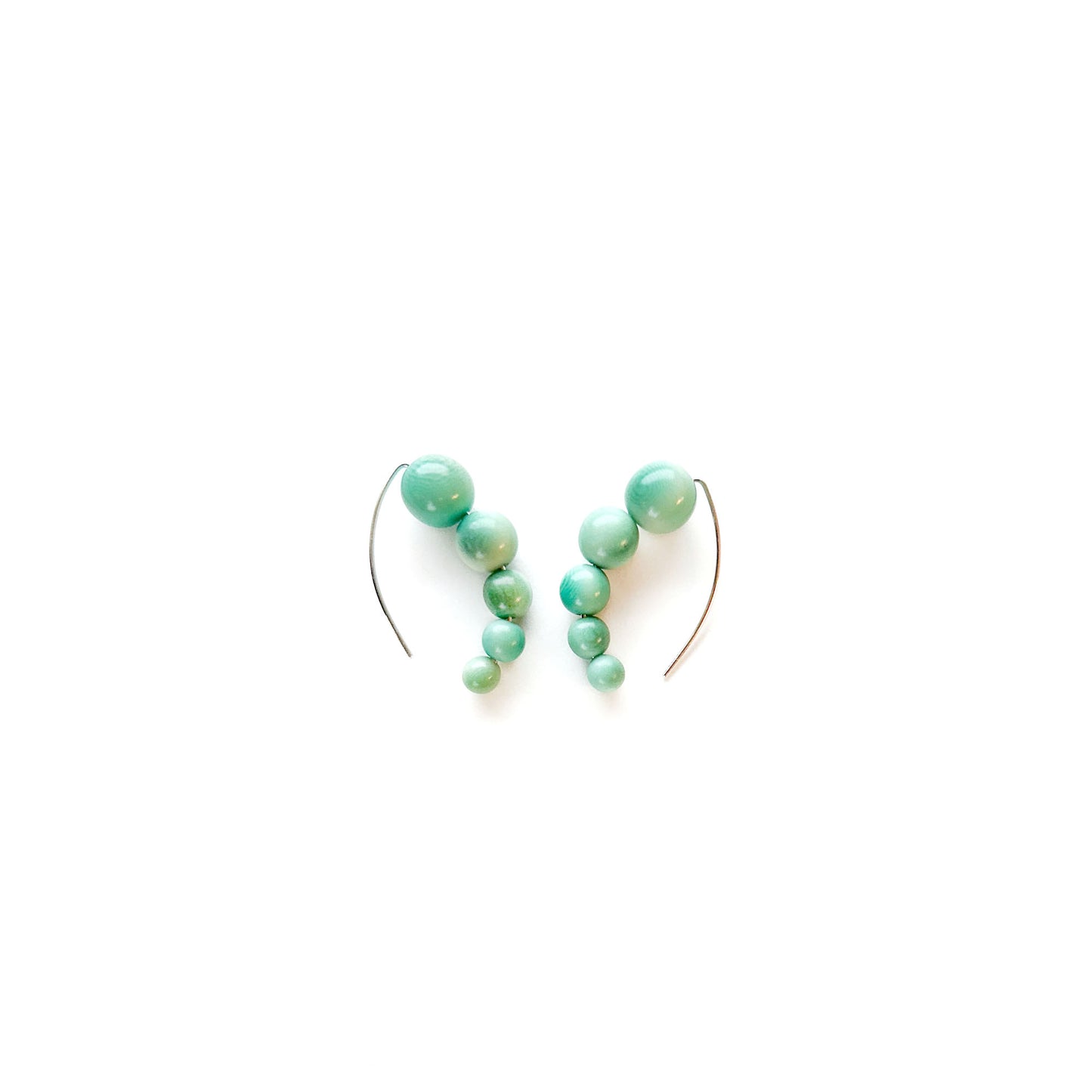 Harmony 5 Tagua Earrings with sterling silver hooks
