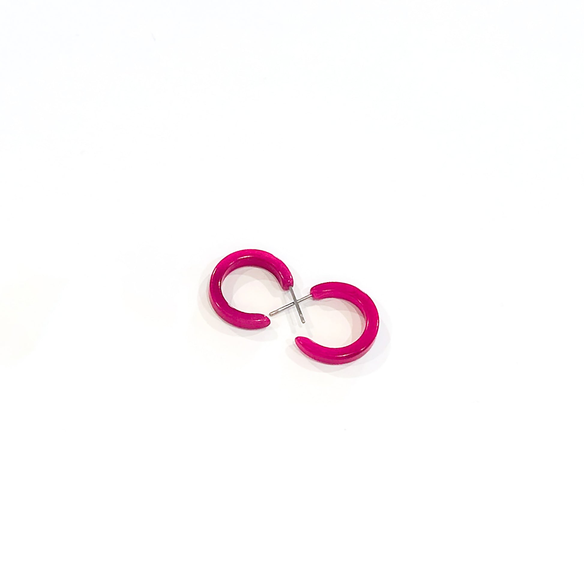 Mini hoops handmade with tagua nut beads