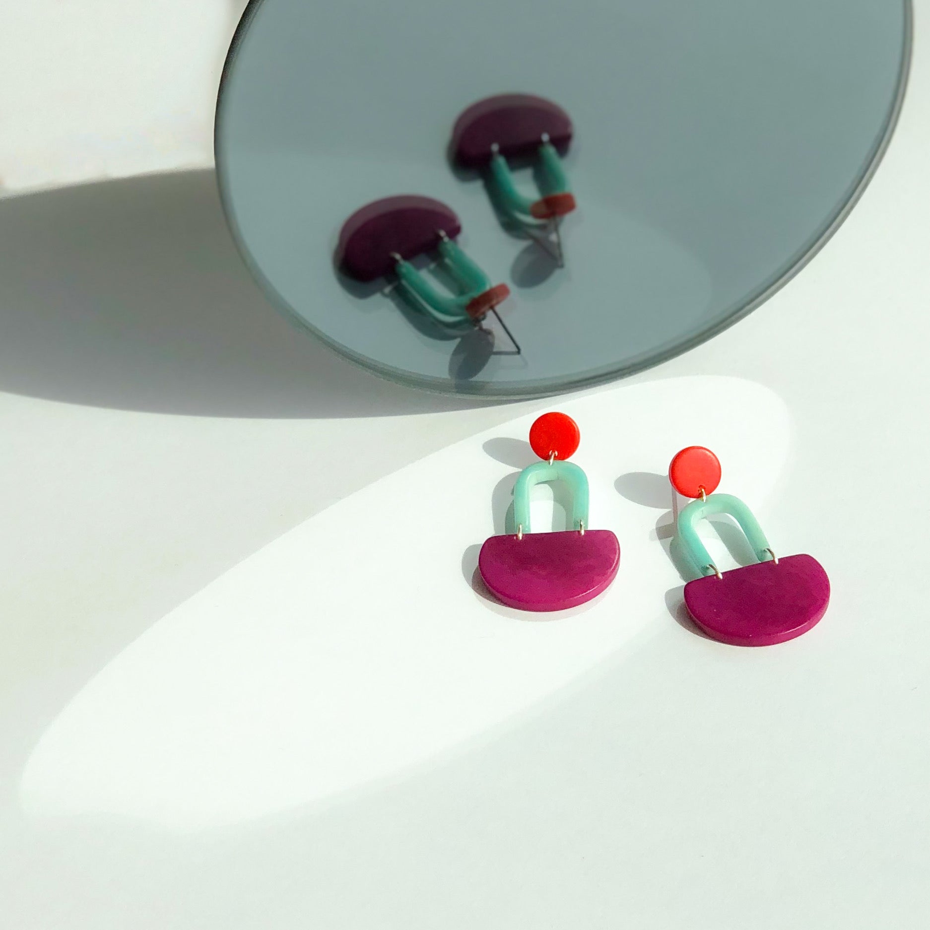 Galatea Earrings made of tagua nut