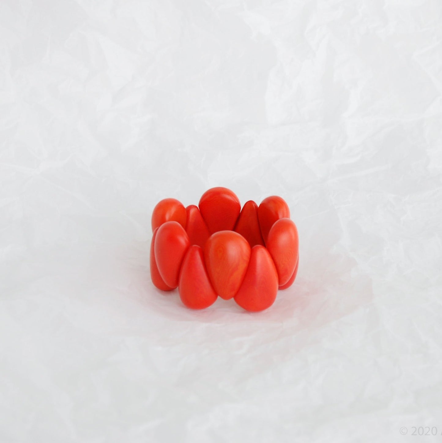 Modern organic design bracelet, made of sustainable tagua nut / vegetable ivory