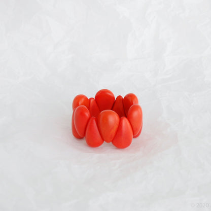 Modern organic design bracelet, made of sustainable tagua nut / vegetable ivory