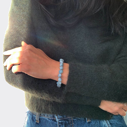 Modern colourful and organic design bracelets, made with sustainable tagua nut / vegetable ivory